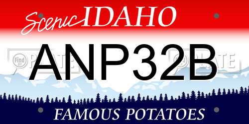 ANP32B Idaho License Plate