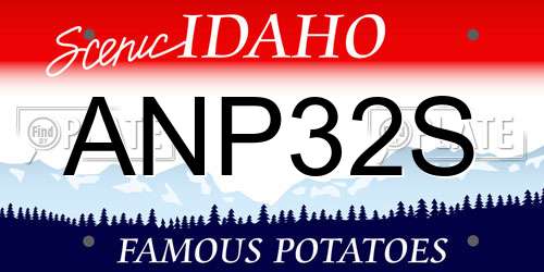 ANP32S Idaho License Plate