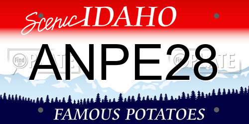 ANPE28 Idaho License Plate