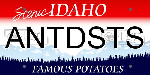 ANTDSTS Idaho License Plate