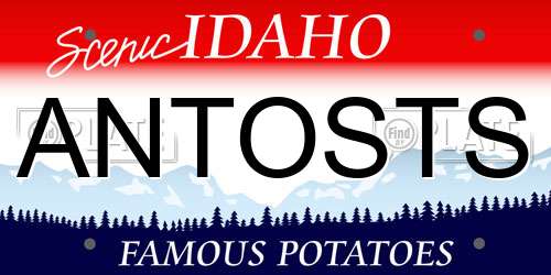 ANTOSTS Idaho License Plate