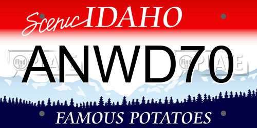 ANWD70 Idaho License Plate
