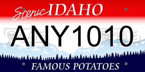 ANY1010 Idaho License Plate