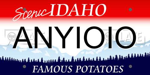 ANYIOIO Idaho License Plate