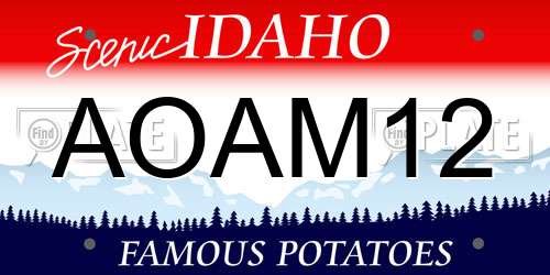 AOAM12 Idaho License Plate