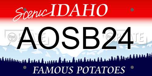AOSB24 Idaho License Plate