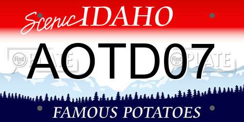 AOTD07 Idaho License Plate