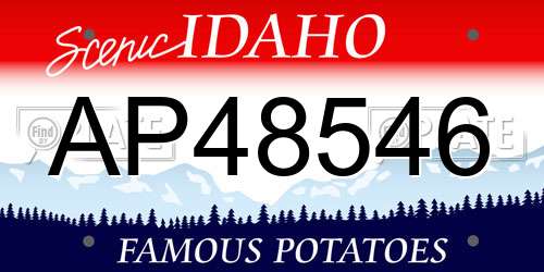 AP48546 Idaho License Plate