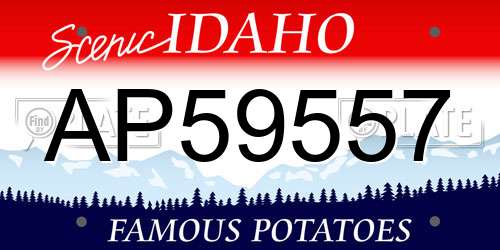 AP59557 Idaho License Plate