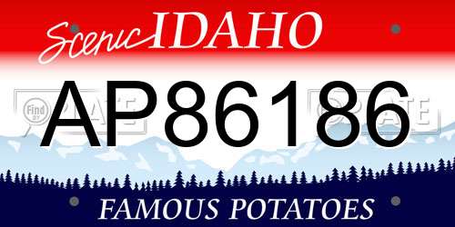 AP86186 Idaho License Plate