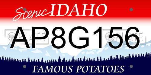 AP8G156 Idaho License Plate