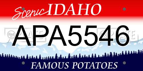 APA5546 Idaho License Plate