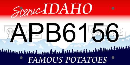 APB6156 Idaho License Plate