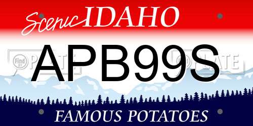 APB99S Idaho License Plate