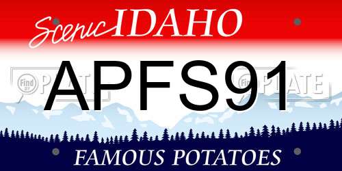 APFS91 Idaho License Plate