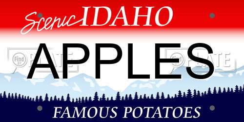 APPLES Idaho License Plate