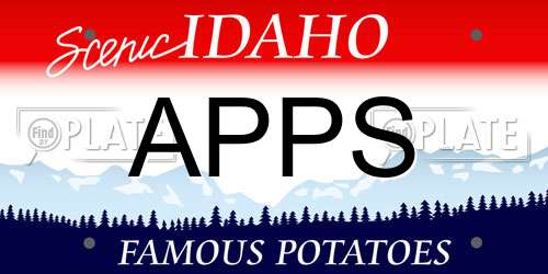 APPS Idaho License Plate