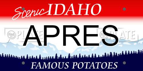 APRES Idaho License Plate