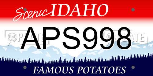 APS998 Idaho License Plate