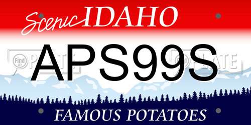 APS99S Idaho License Plate