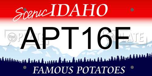 APT16F Idaho License Plate
