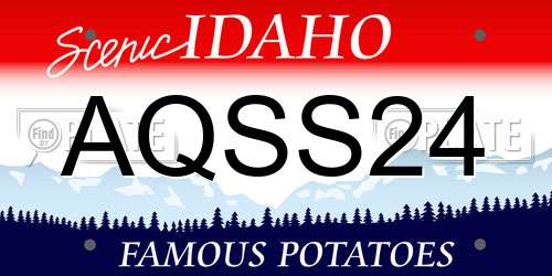 AQSS24 Idaho License Plate