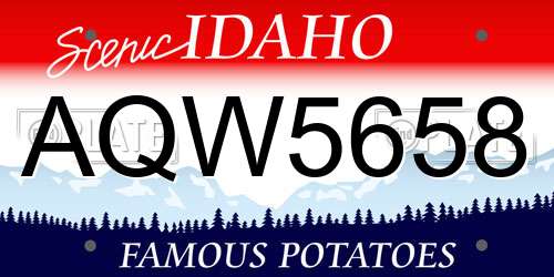 AQW5658 Idaho License Plate