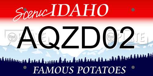 AQZD02 Idaho License Plate