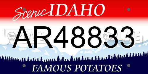 AR48833 Idaho License Plate