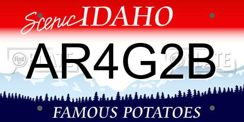 AR4G2B Idaho License Plate