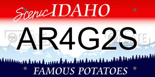 AR4G2S Idaho License Plate