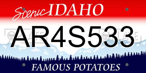AR4S533 Idaho License Plate