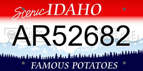 AR52682 Idaho License Plate