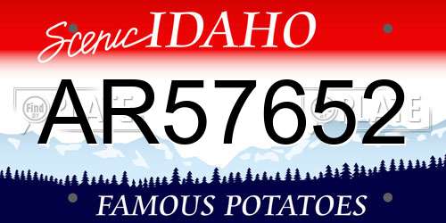 AR57652 Idaho License Plate