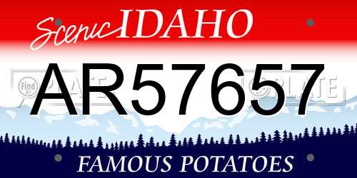 AR57657 Idaho License Plate