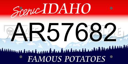 AR57682 Idaho License Plate
