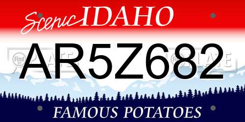 AR5Z682 Idaho License Plate