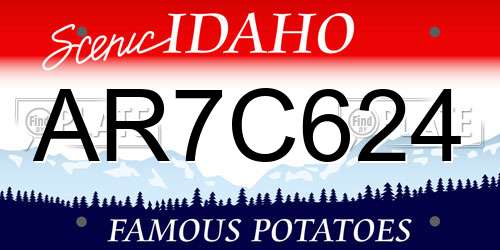 AR7C624 Idaho License Plate