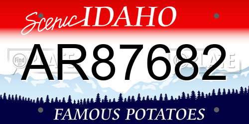 AR87682 Idaho License Plate