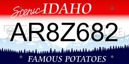 AR8Z682 Idaho License Plate