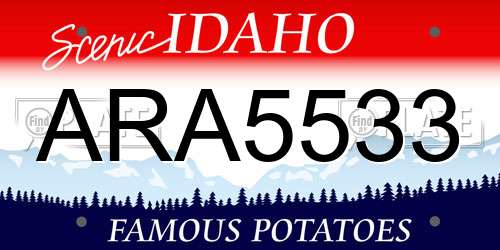ARA5533 Idaho License Plate