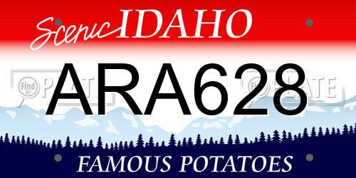 ARA628 Idaho License Plate