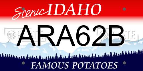 ARA62B Idaho License Plate