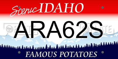 ARA62S Idaho License Plate