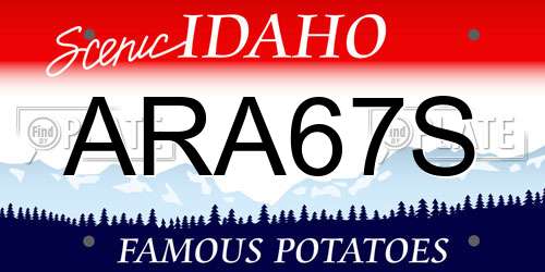 ARA67S Idaho License Plate