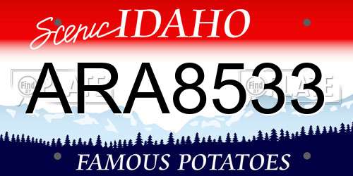 ARA8533 Idaho License Plate