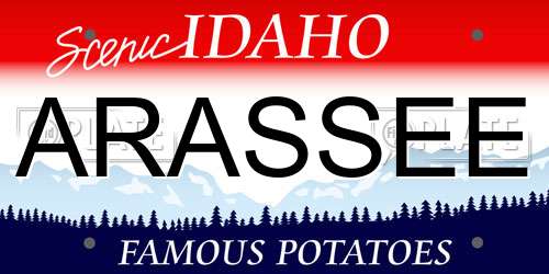 ARASSEE Idaho License Plate