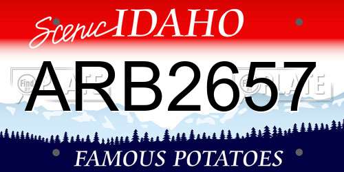 ARB2657 Idaho License Plate