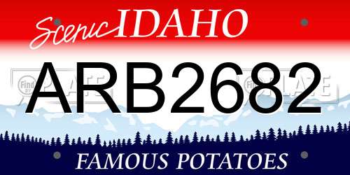 ARB2682 Idaho License Plate