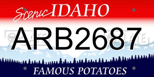 ARB2687 Idaho License Plate
